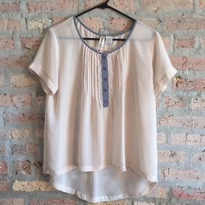 Mimi Chica sheer cream high/low top